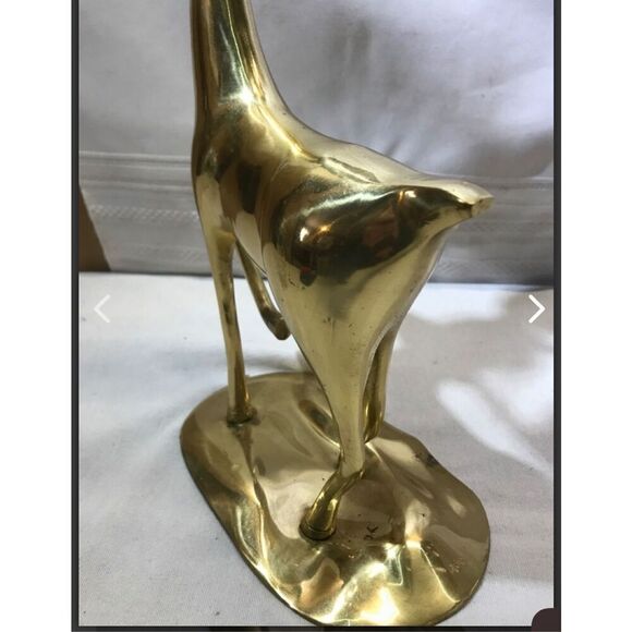 vintage Solid Brass elk reindeer Deer Candle Holder MCM christman hoilday decor - Picture 5 of 5